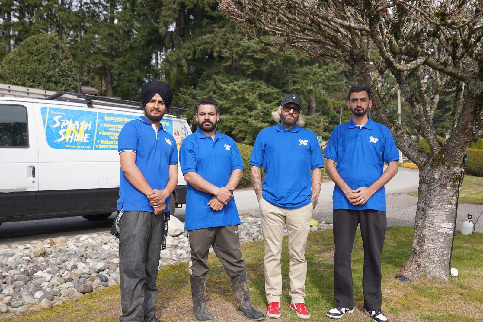 Splash N Shine exterior cleaning team on a Lower Mainland job site