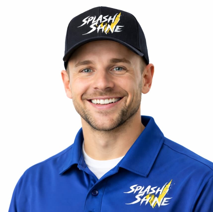 Friendly Splash N Shine technician in uniform